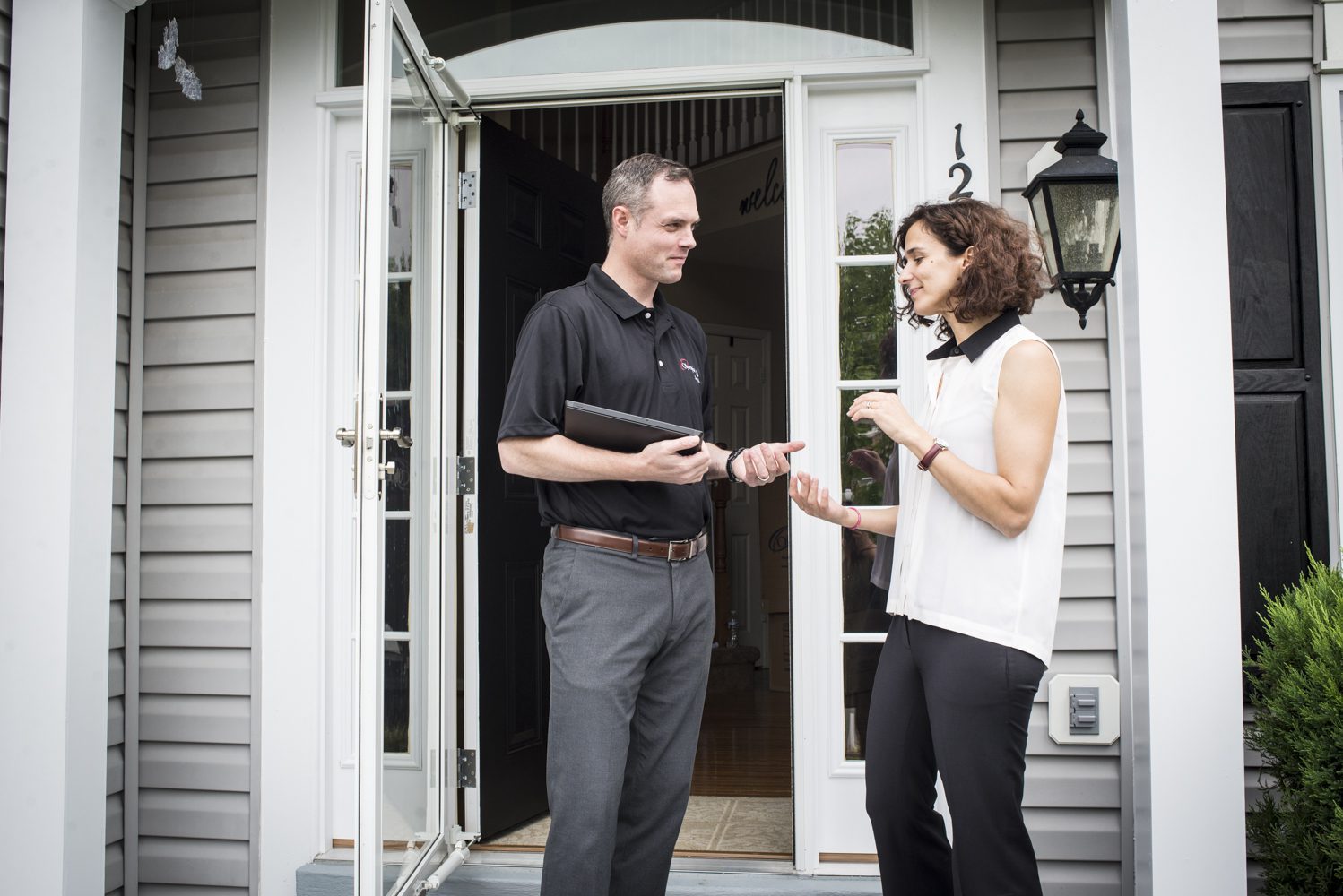 Olympia team member reviewing a move inventory list