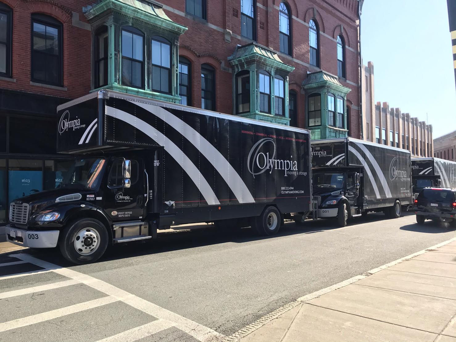 Olympia long-distance moving truck on the highway