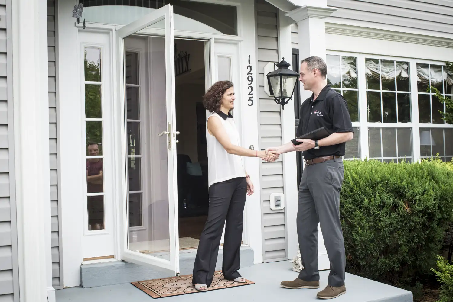 Olympia sales consultant meeting a client