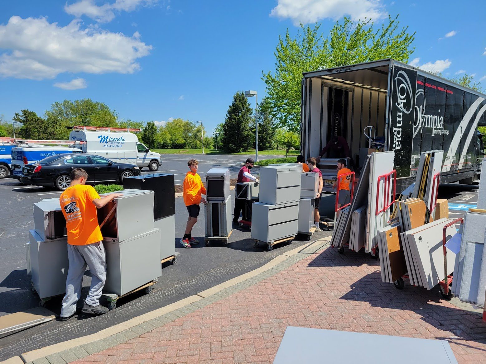 Office decommissioning project clearing furniture and equipment