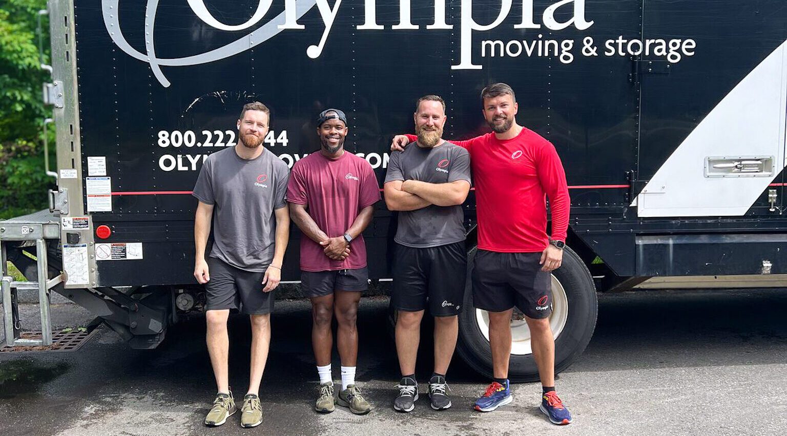 Olympia employees together at a company event