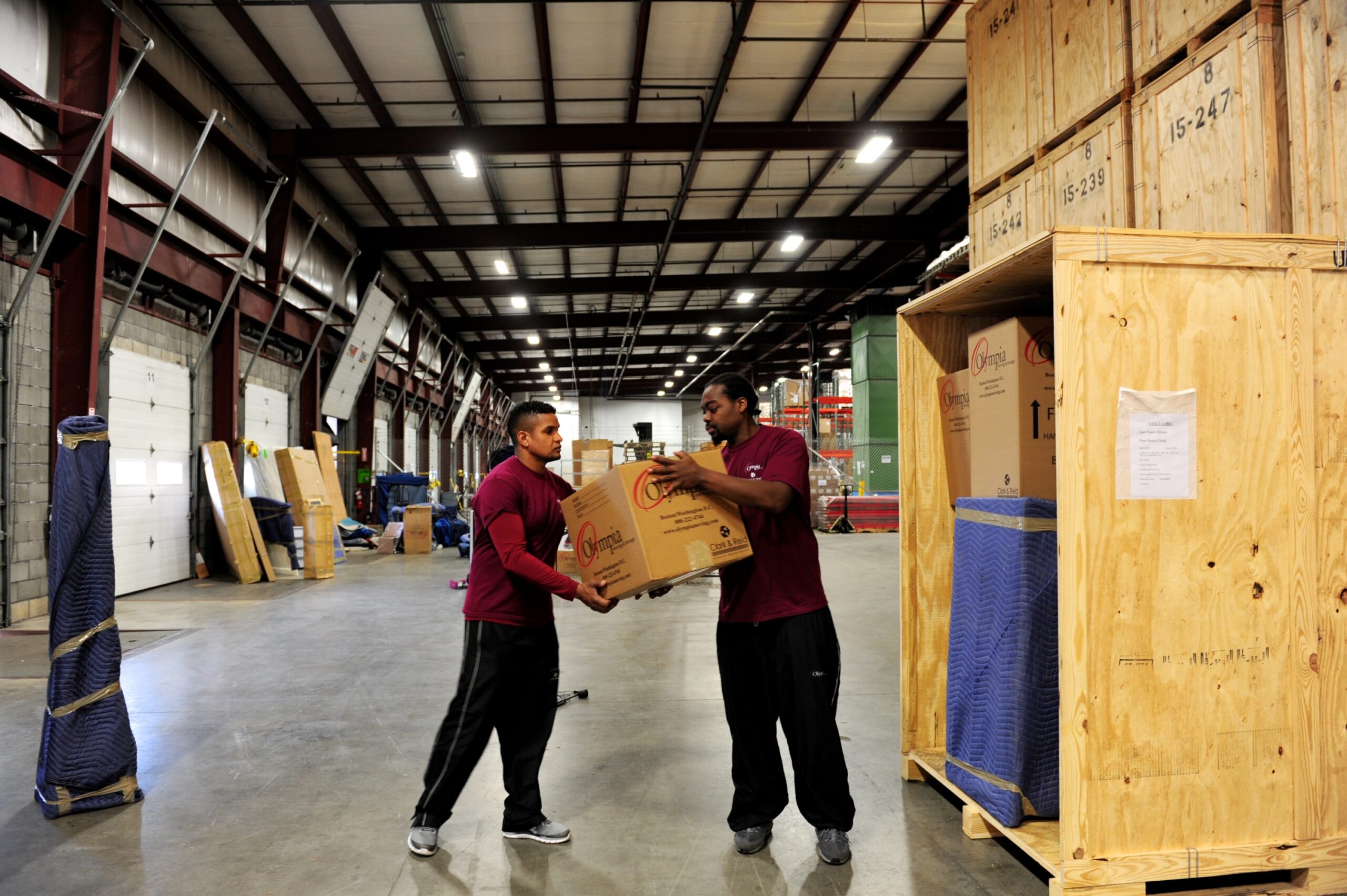 Olympia movers loading a truck for a government relocation